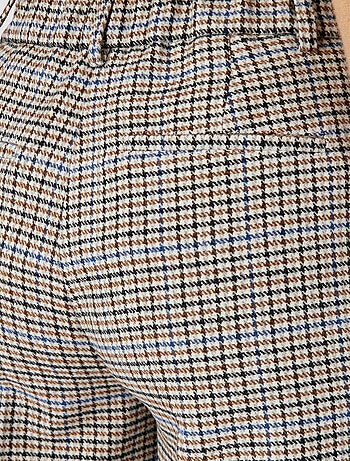 Pantalon large à carreaux - Damart