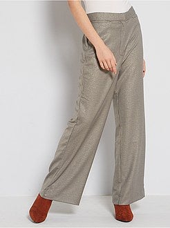 Pantalon large à carreaux - Kiabi