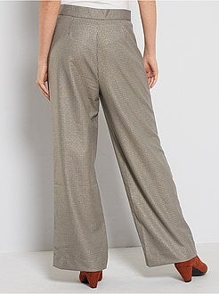 Pantalon large à carreaux - Kiabi