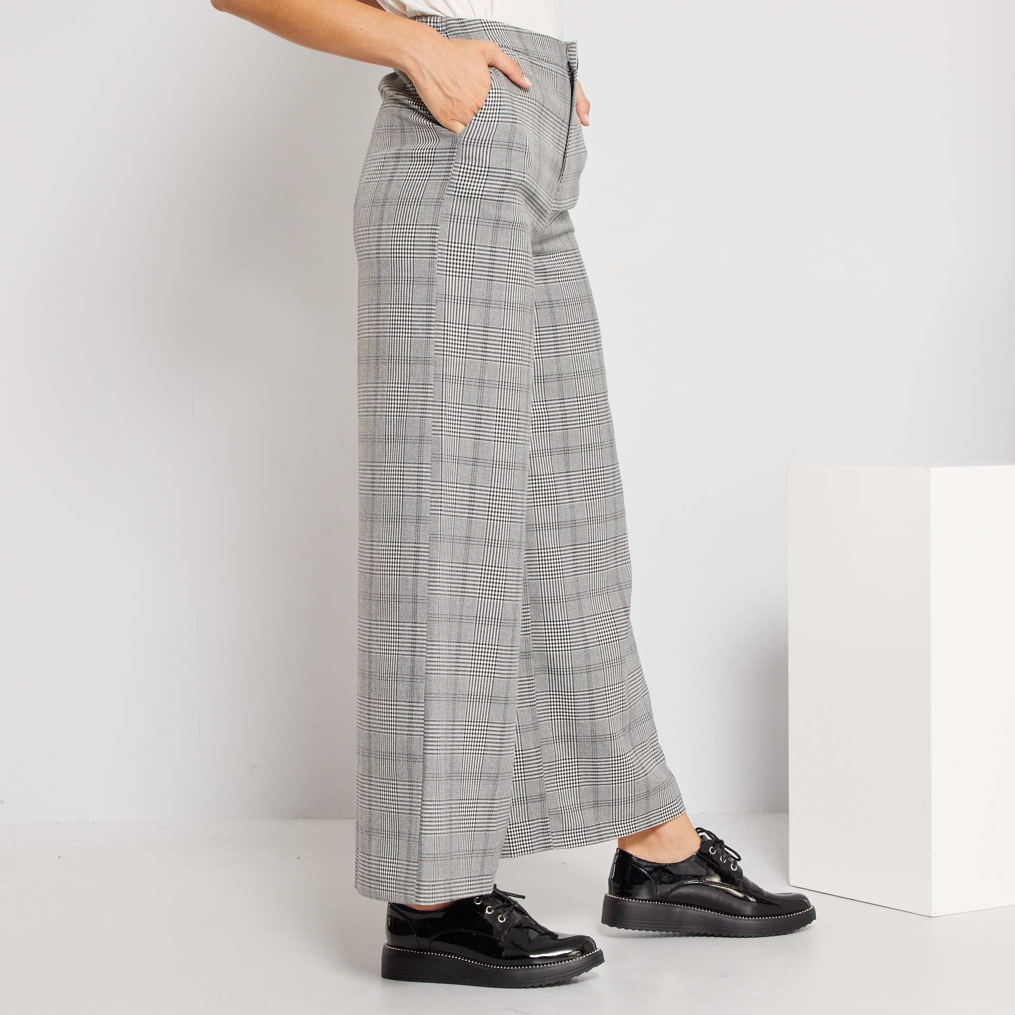 pantalon carreaux femme