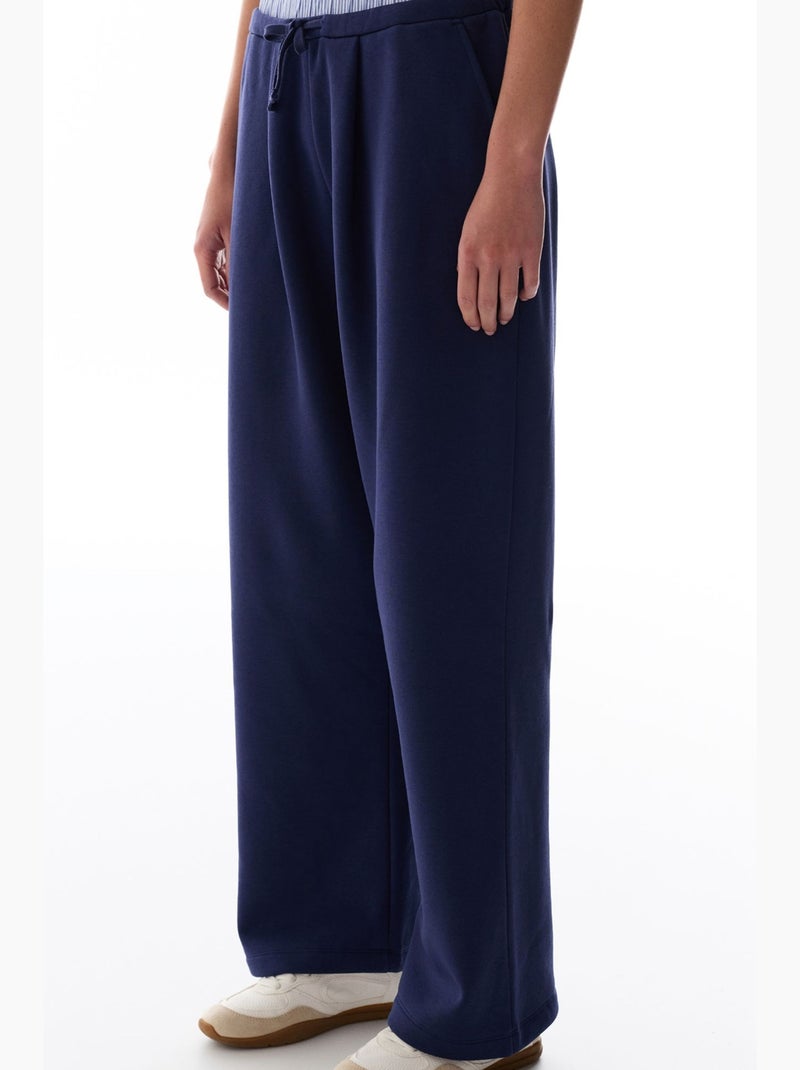 Pantalon large à couches penti Bleu marine - Kiabi