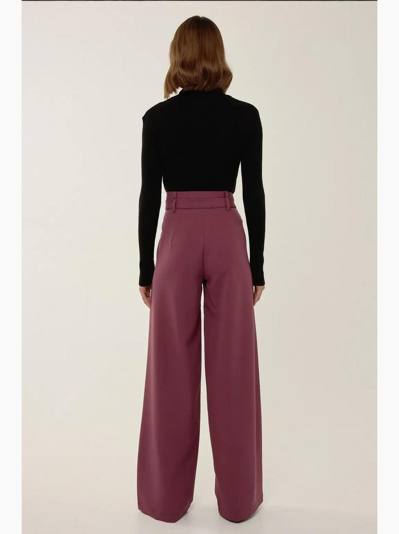 Pantalon large à double taille hiccup Rouge bordeaux - Kiabi