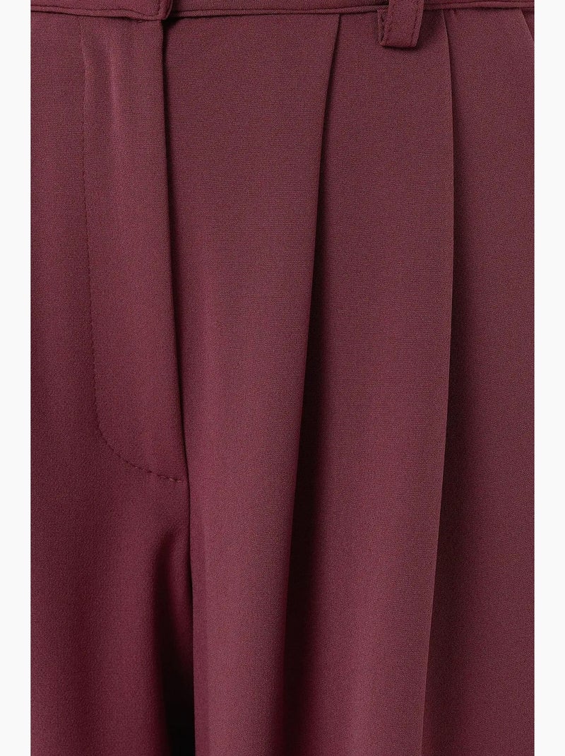 Pantalon large à double taille hiccup Rouge bordeaux - Kiabi