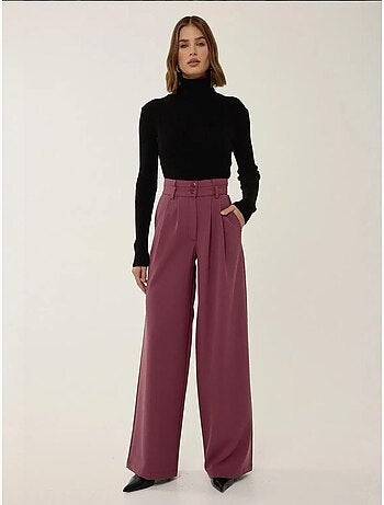 Pantalon large à double taille