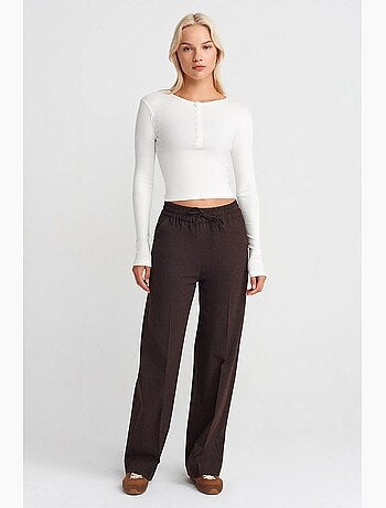 Pantalon large à enfiler dilvin