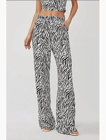 Pantalon large à imprimé zèbre hiccup