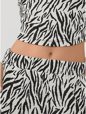Pantalon large à imprimé zèbre