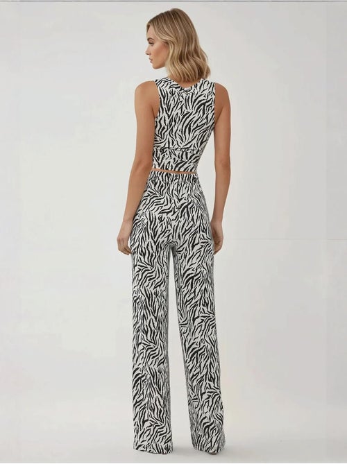 Pantalon large à imprimé zèbre - Kiabi Pantalon large à imprimé zèbre - Kiabi