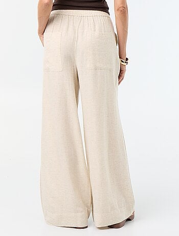 Pantalon large à la taille élastiquée
