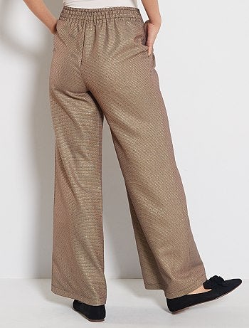 Pantalon large à micro motifs - Kiabi
