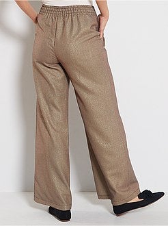 Pantalon large à micro motifs - Kiabi