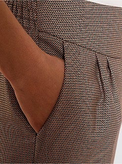 Pantalon large à micro motifs - Kiabi