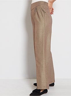Pantalon large à micro motifs - Kiabi