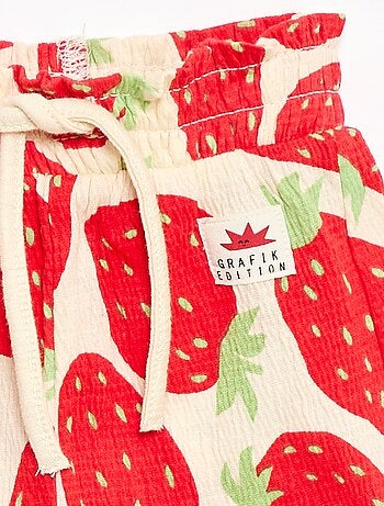 Pantalon large à motif