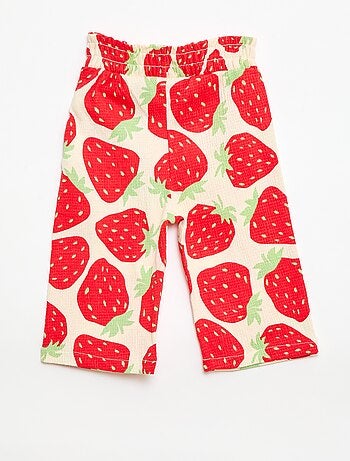 Pantalon large à motif