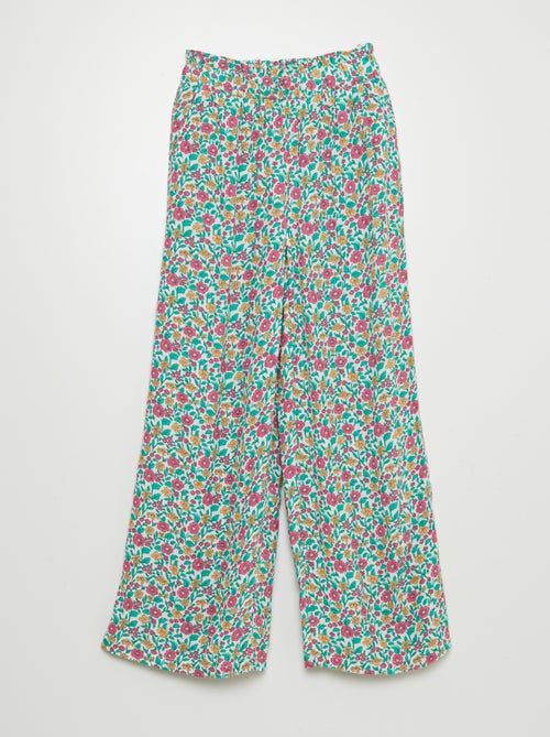 Pantalon large à motif - Kiabi