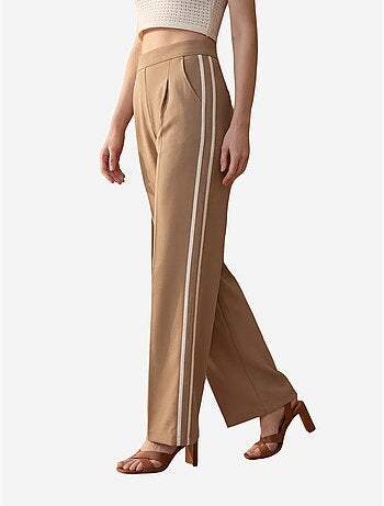 Pantalon large à pinces et taille haute my fashion