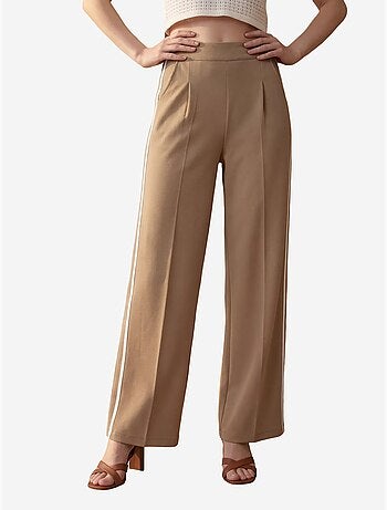 Pantalon large à pinces et taille haute my fashion