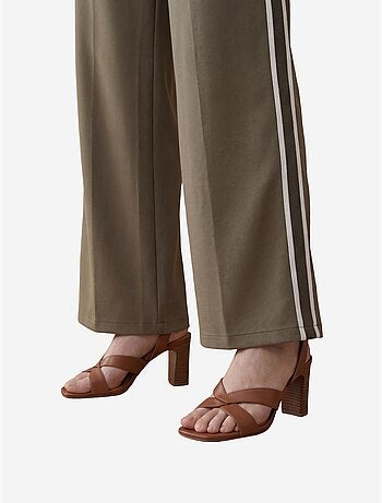 Pantalon large à pinces et taille haute my fashion
