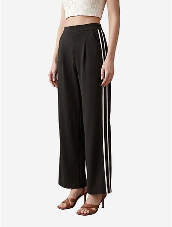 Pantalon large à pinces et taille haute my fashion