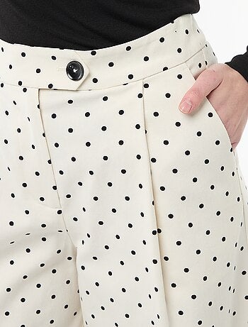 Pantalon large à pois