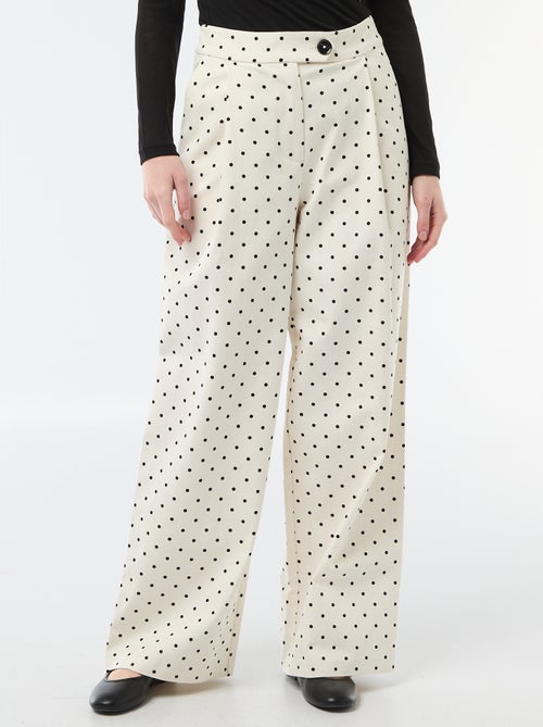 Pantalon large à pois - Kiabi