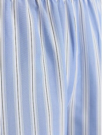 Pantalon large à rayures avec taille élastique