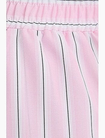 Pantalon large à rayures avec taille élastique hiccup