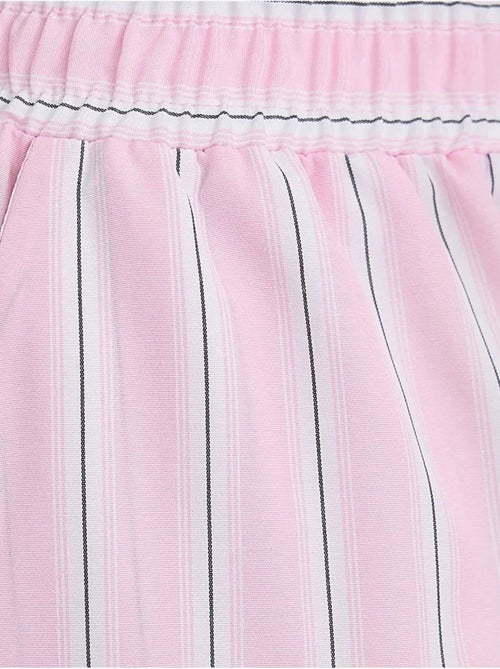 Pantalon large à rayures avec taille élastique - Kiabi