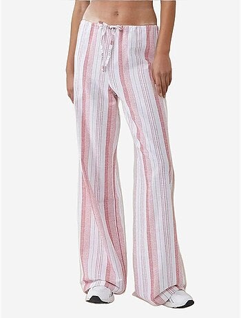 Pantalon large à rayures et coupe décontractée hiccup