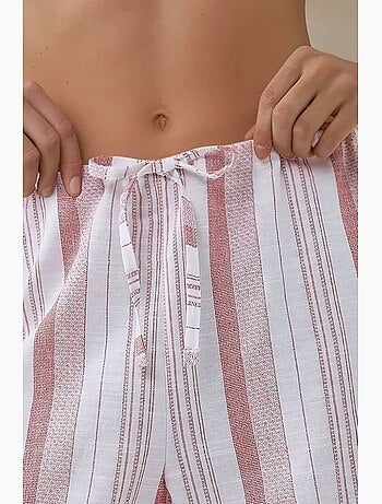 Pantalon large à rayures et coupe décontractée hiccup