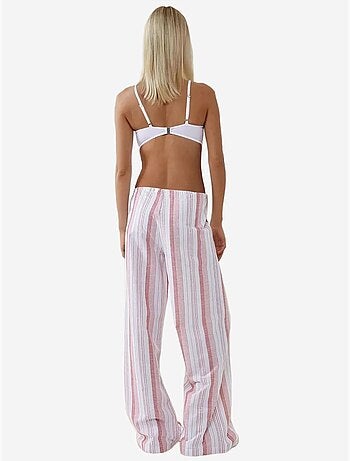 Pantalon large à rayures et coupe décontractée hiccup