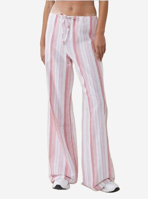 Pantalon large à rayures et coupe décontractée - Kiabi Pantalon large à rayures et coupe décontractée - Kiabi