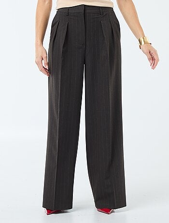 Pantalon large à rayures