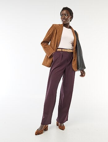 Pantalon large à rayures