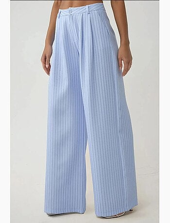 Pantalon large à rayures taille haute, collection pika hiccup