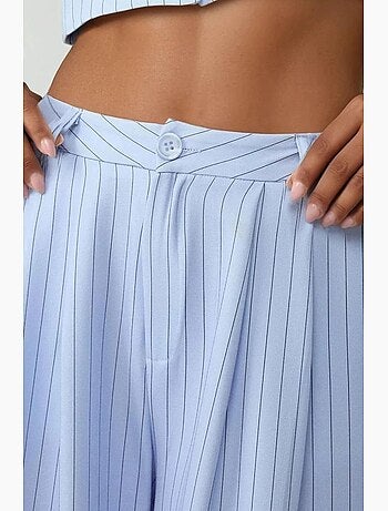 Pantalon large à rayures taille haute, collection pika hiccup