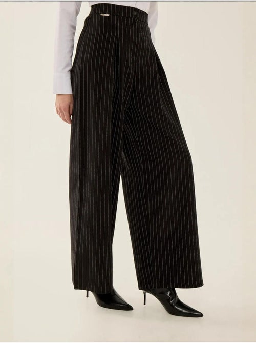 Pantalon large à rayures taille haute - Kiabi Pantalon large à rayures taille haute - Kiabi