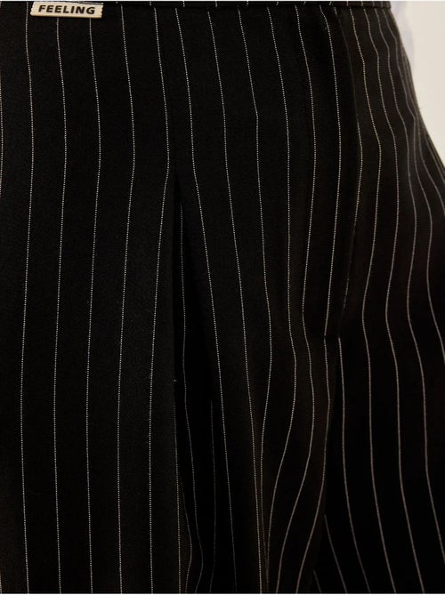 Pantalon large à rayures taille haute - Kiabi Pantalon large à rayures taille haute - Kiabi