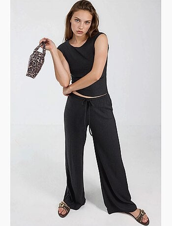 Pantalon large à taille coulissée busem