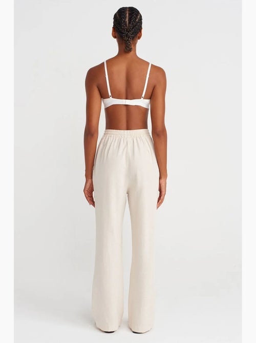 Pantalon large à taille coulissée dilvin - Kiabi Pantalon large à taille coulissée dilvin - Kiabi