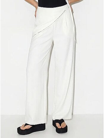 Pantalon large à taille élastique lucci