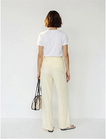 Pantalon large à taille élastique lucci