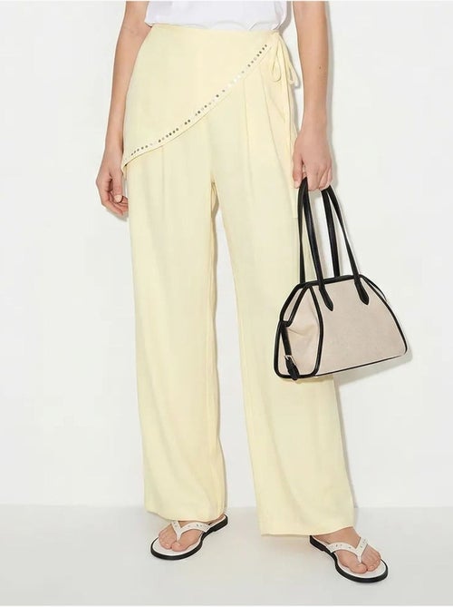 Pantalon large à taille élastique lucci - Kiabi Pantalon large à taille élastique lucci - Kiabi