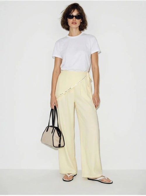Pantalon large à taille élastique lucci - Kiabi Pantalon large à taille élastique lucci - Kiabi