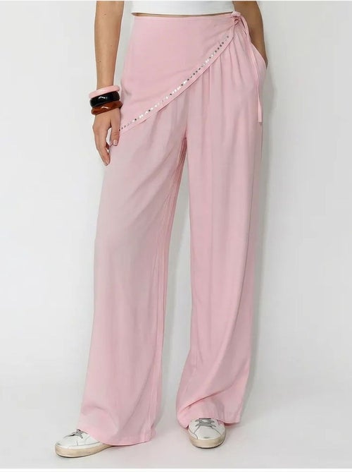 Pantalon large à taille élastique lucci - Kiabi Pantalon large à taille élastique lucci - Kiabi