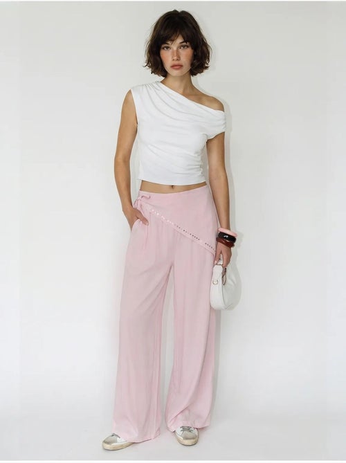 Pantalon large à taille élastique lucci - Kiabi Pantalon large à taille élastique lucci - Kiabi