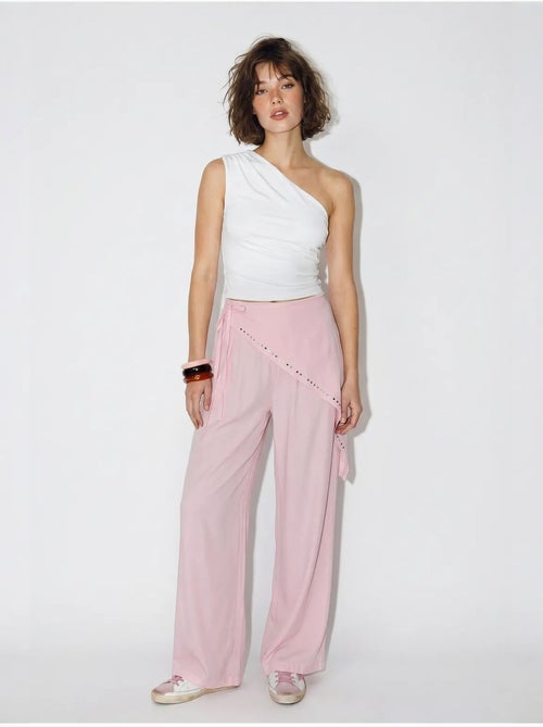 Pantalon large à taille élastique lucci - Kiabi Pantalon large à taille élastique lucci - Kiabi