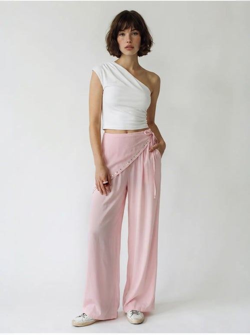 Pantalon large à taille élastique lucci - Kiabi Pantalon large à taille élastique lucci - Kiabi