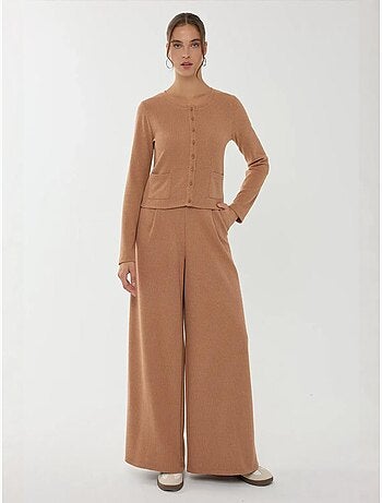 Pantalon large à taille élastique